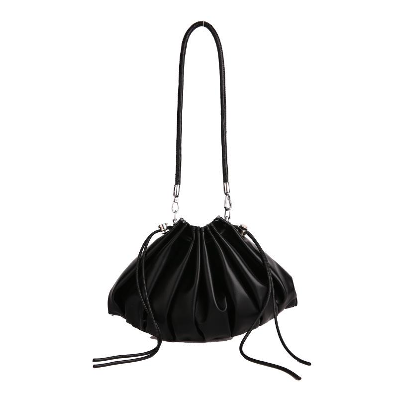 Plissierte Wolke Damen Umhängetasche Knödelform - Trendig, Vielseitig, Großes Fassungsvermögen, Schultertasche mit Kordelzug