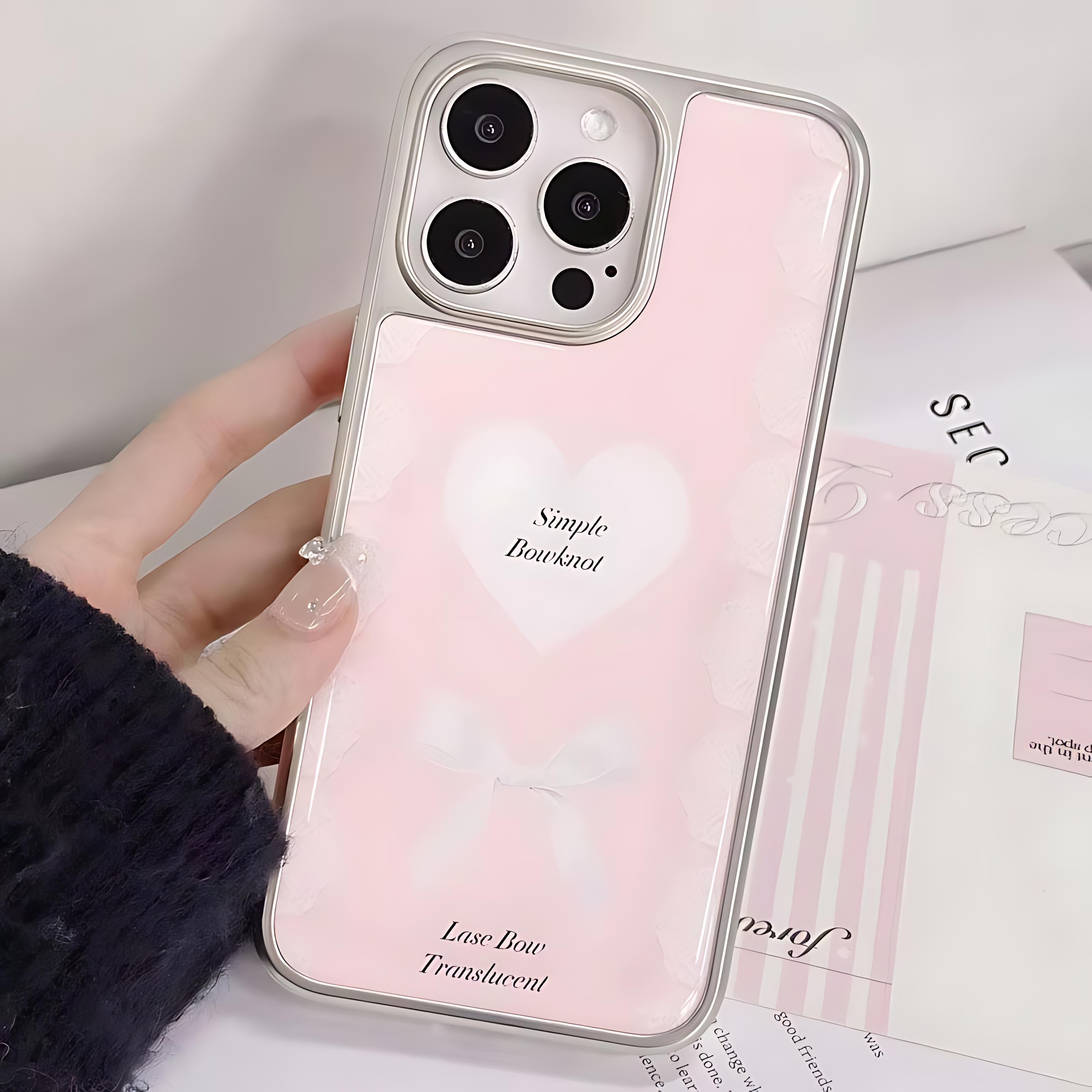 

Simple Butterfly Pink Love Letter Phone Case for iPhone 17 16e 16 15 14 13 12 11 Air Pro Max X XR 8 Plus Luxury Clear Soft Cover iPhone 11