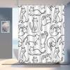 A Playful Cat Shower Curtain: Bring a Dash of Fun and Whimsy to Your Bathroom with This Adorable Design Featuring Various Poses