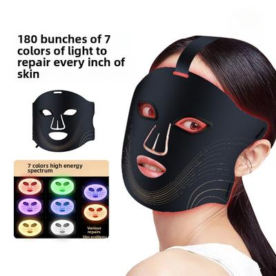 LED Spektrum Maske 7 Farben Licht Silikonmaske Schönheitsinstrument Photon Verjüngung Schönheitsmaske Instrument Grenzüberschreitend