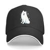 Playful Samoyed Companion Art Portra Hip Hop Hat Fashion Outdoor Sports Sandwich Baseball Cap