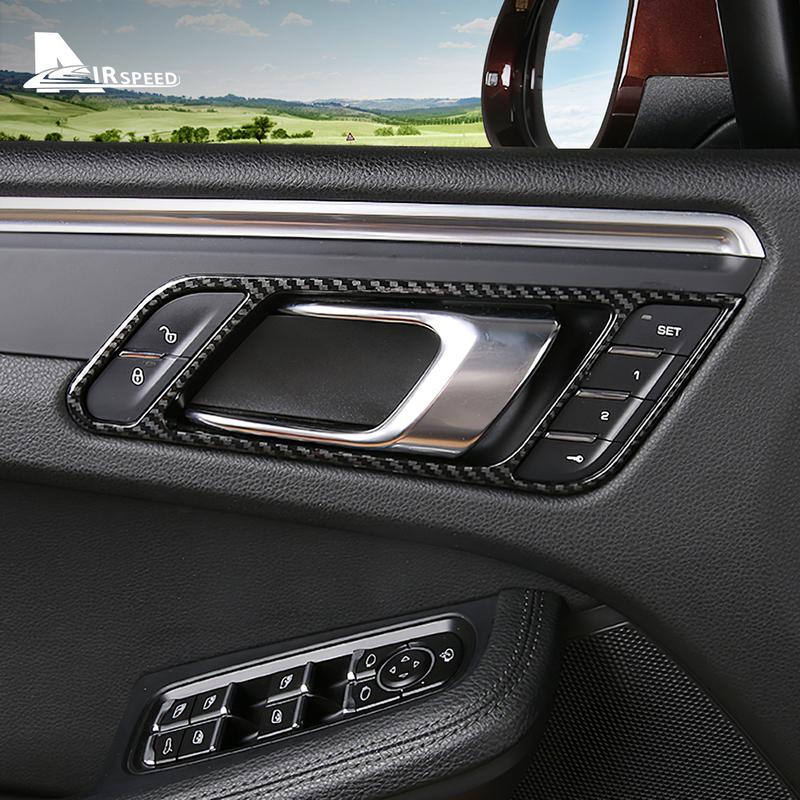 Chrome ABS Car Door Handle Frame Cover For Porsche Macan 2014-  Sticker Interior Trim RHD LHD Styling Auto Accessories