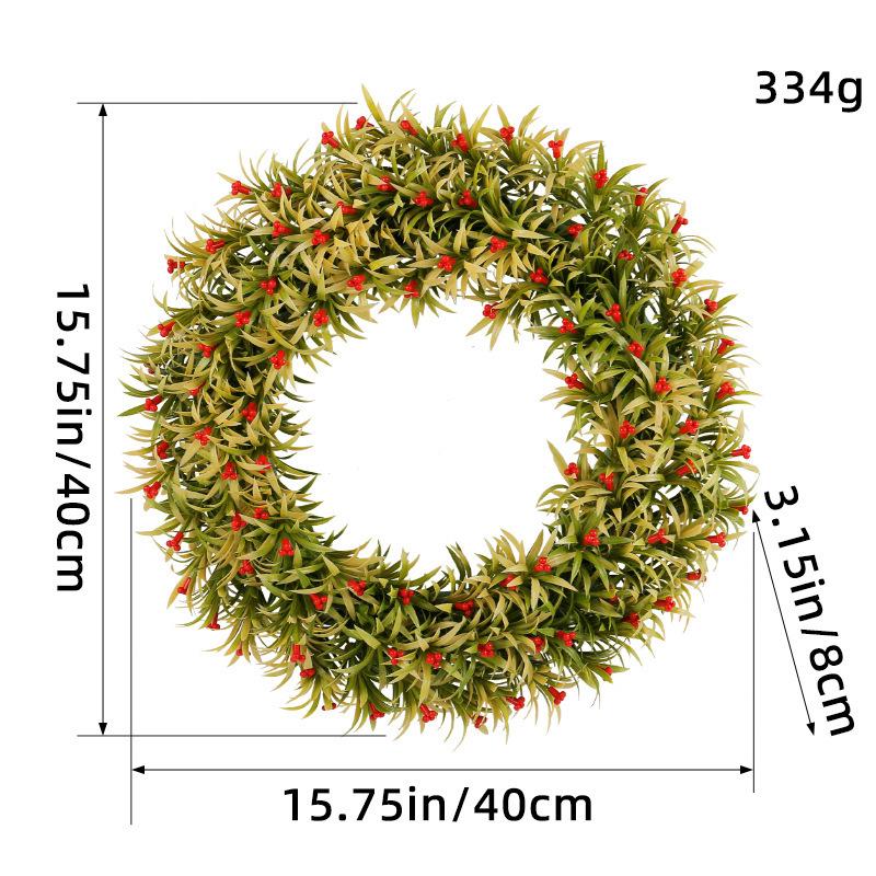 Spring Simulated Berry Wreath Simulated Flower Shopping Mall Window Decoration Outdoor Courtyard Door Hanging