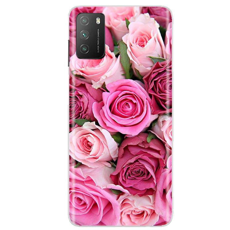 Für POCO M3 Hülle, Weiche Silikon-Rückseite, Telefonhülle für Xiaomi Poco M3 Pro 5G, Rückseitige Abdeckung, Weiche TPU Coque für POCO M 3 M3 Silikonhülle