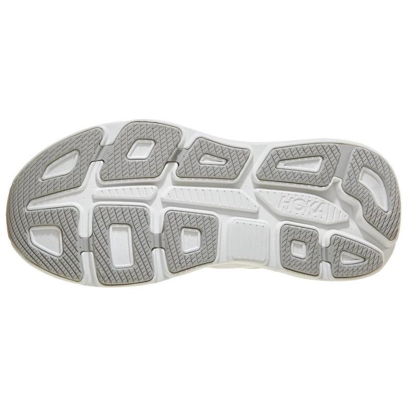 HOKA ONE ONE Bondi 9 Cushioning, Breathable, Supportive Low top Long Distance Running Shoes Women's White Silver Sneakers 1162012-SDSTS