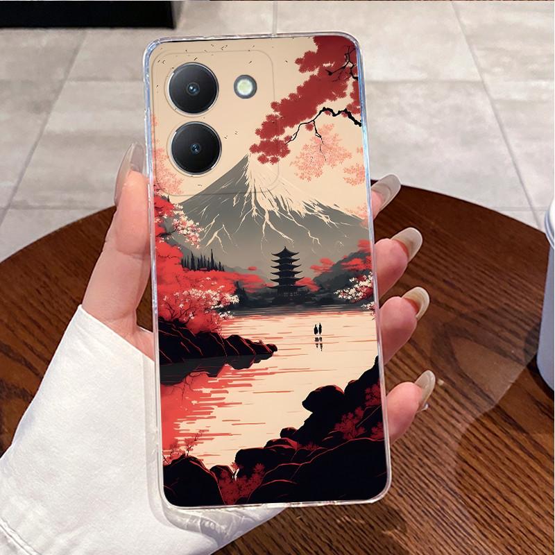 For Vivo Y36 4G 5G Case V2247 V2248 Transparent Silicone Phone Case Luxury Cute Love Rabbit Funny Fashion Soft Shell Back Cover