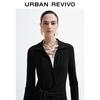 UR Women's Casual Half-Placket Belted Maxi Dress
