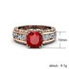 Trendy Two-Tone Ladies' Ring: 14k Rose Gold-Plated Alloy