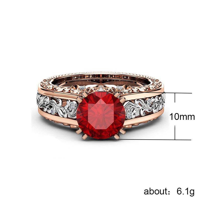 Trendy Two-Tone Ladies' Ring: 14k Rose Gold-Plated Alloy
