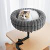360° Rotating Cat Desk Bed with Adjustable Height Bed Cats Safty and Sturdy Easy Install Pet Furniture and Beds Machine Washable