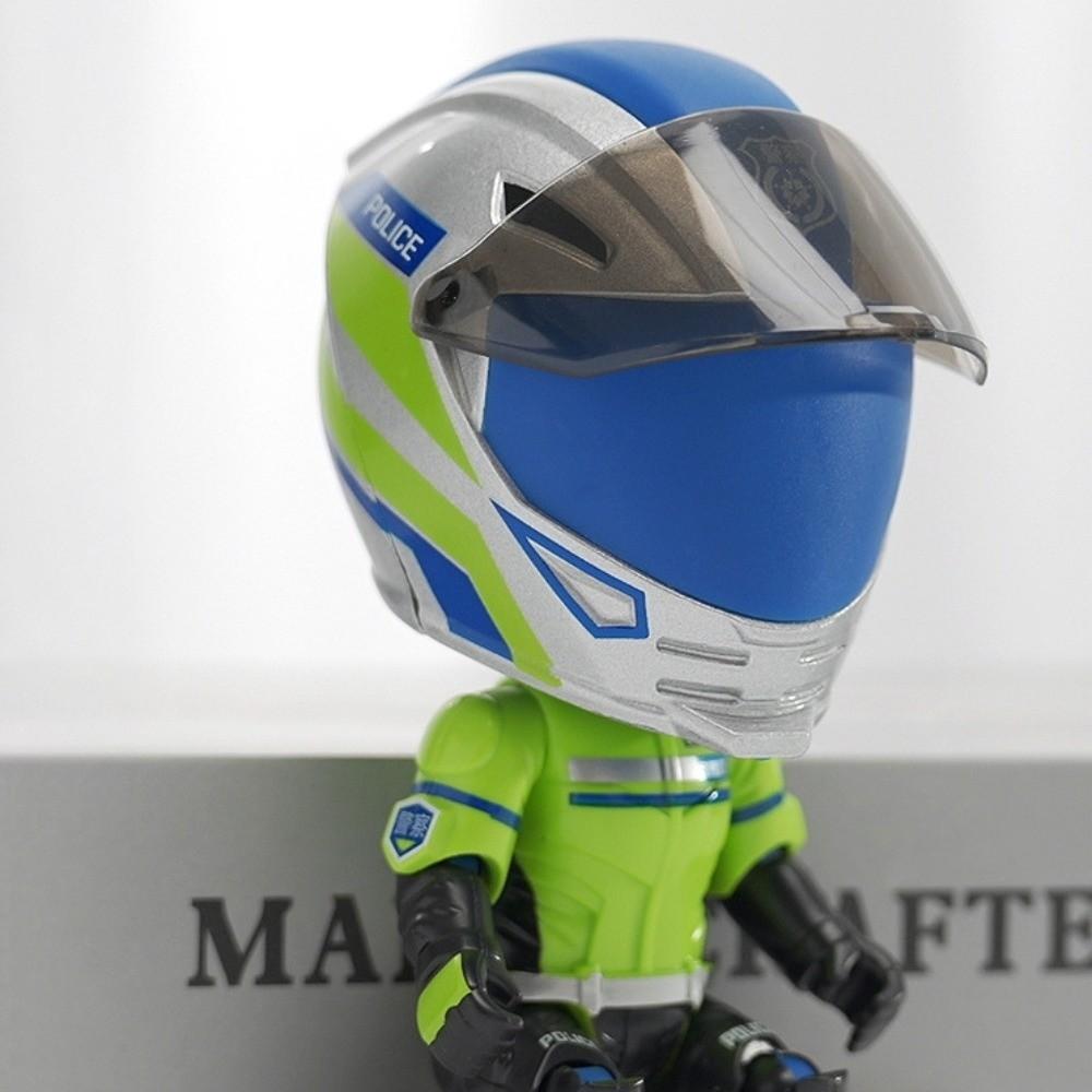 Joint Mobility Zinc Zinc Alloy Motorcycle Helmet Toy Action Figure Movable Figurine Model  Auto Decor