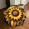 1pc Golden Sunflower Mandala Umbrella with Plastic Handle,Suitable for All Seasons Home Travel Outdoor UmbrellaDD1106