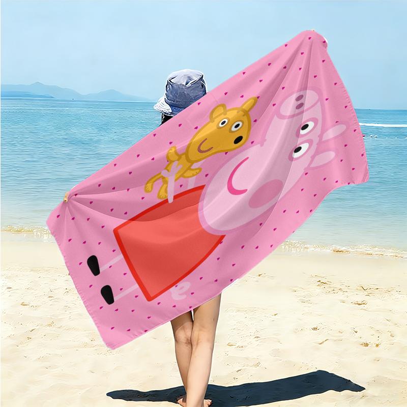 1Pc Peppa Pig Ice Cream Party Beach Towel Microfiber Beach Towel Thin Absorbent For Beach Swimming Yoga Bath Sports 0917106
