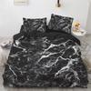 Marble King Queen Duvet Cover Cool Black White Texture Pattern Bedding Set Teens Adults 2 3pcs Polyester Quilt Cover