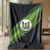 VfL Wolfsburg FC Weiche Flanell-Fleece-Decke Leicht Gemütlich Warm Überwurfdecke für Sofa Bett Heimdekoration
