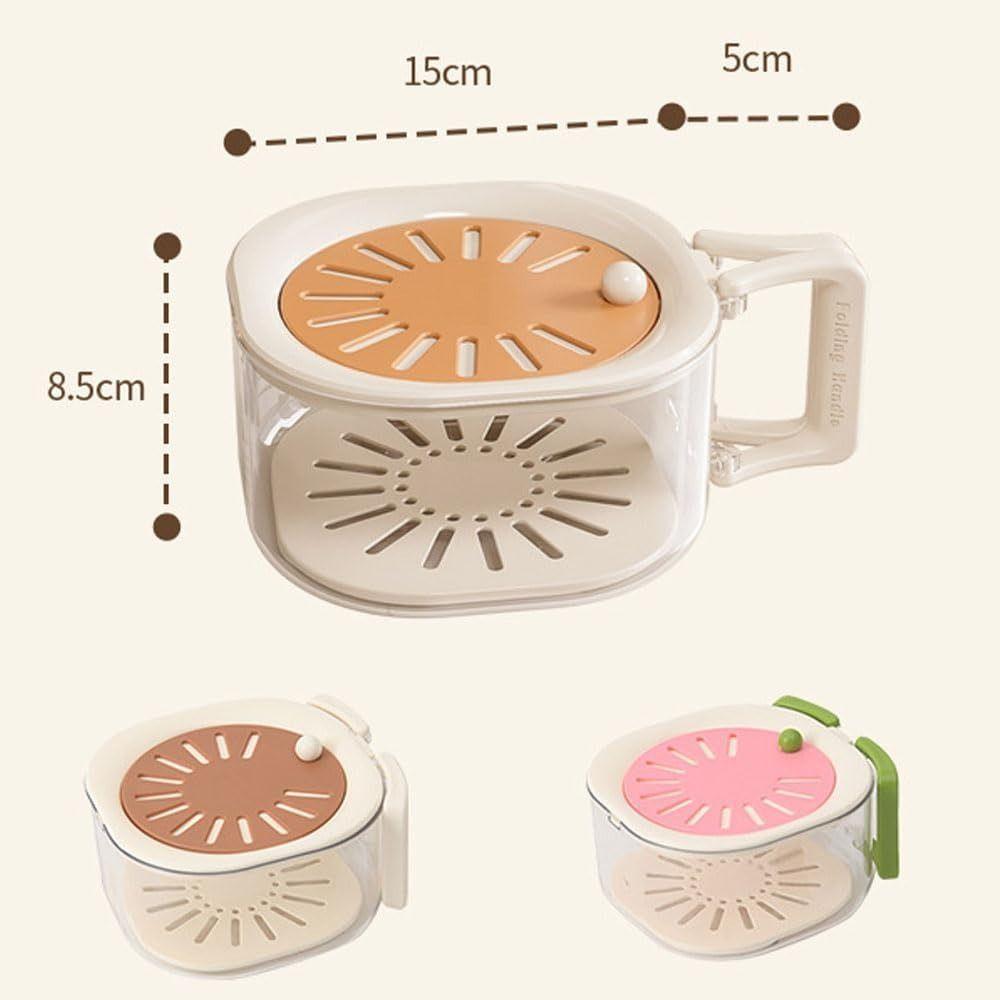Multifunctional Fruit Washing Bowl With Lid and Handle Kitchen Storage Basin Fruit And Vegetable