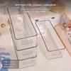 Acrylic Desktop Organizer, Transparent Storage Bin, Stackable Large Capacity Box for Snacks,