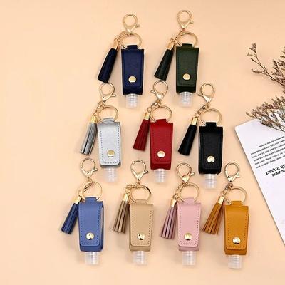 Leather Hand Sanitizer Bottle Portable Squeeze Bottle Universal Refillable Containers