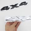 3D ABS Silver Black Logo 4X4 Emblem Car Trunk Decal For 4X4 Stikcer Accessories
