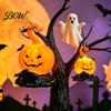 Halloween Tombstone Decoration LED Candle Light Figurine, Bat Glowing Tabletop Ornament, Warm Durable Ornament Pumpkin Decor Prop for Escape