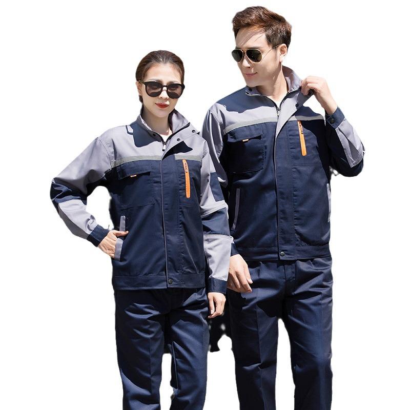 Reflective Long Sleeve Workwear Set: Durable Uniform for Construction, Workshop, or Auto Repair
