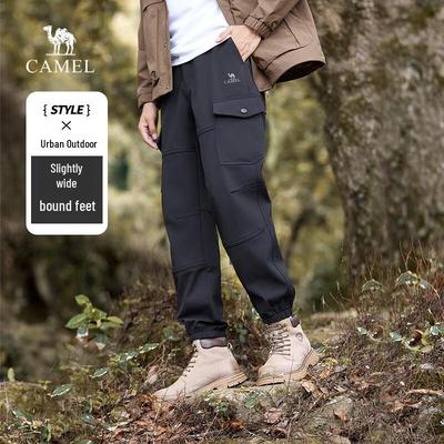 Men's Wang Junkai Collection Water-Repellent Fleece-Lined Cargo Soft Shell Pants