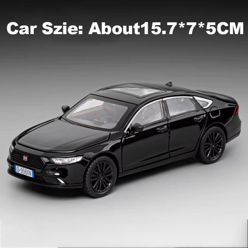 

1:32 Scale CIVI Typer Accord Car Model Toy Doors Opened Sound Light Cars Pull Back Alloy Body Vehicle for Boy Bedroom Decoration