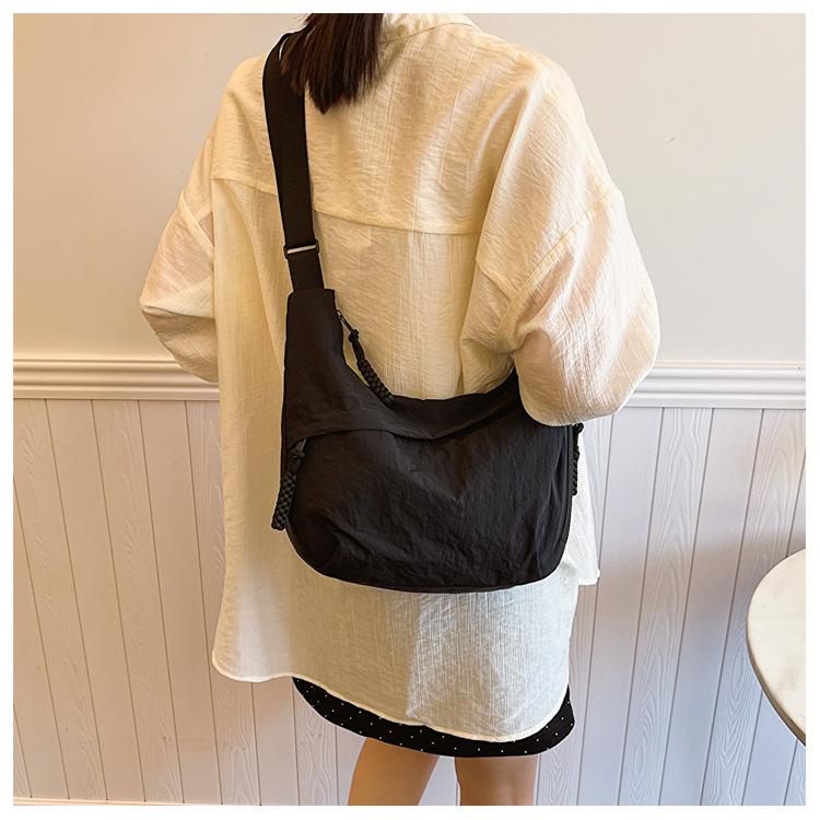 Washed Crinkled Nylon Purse Bag for Women Mini Shoulder Crossbody Handbag