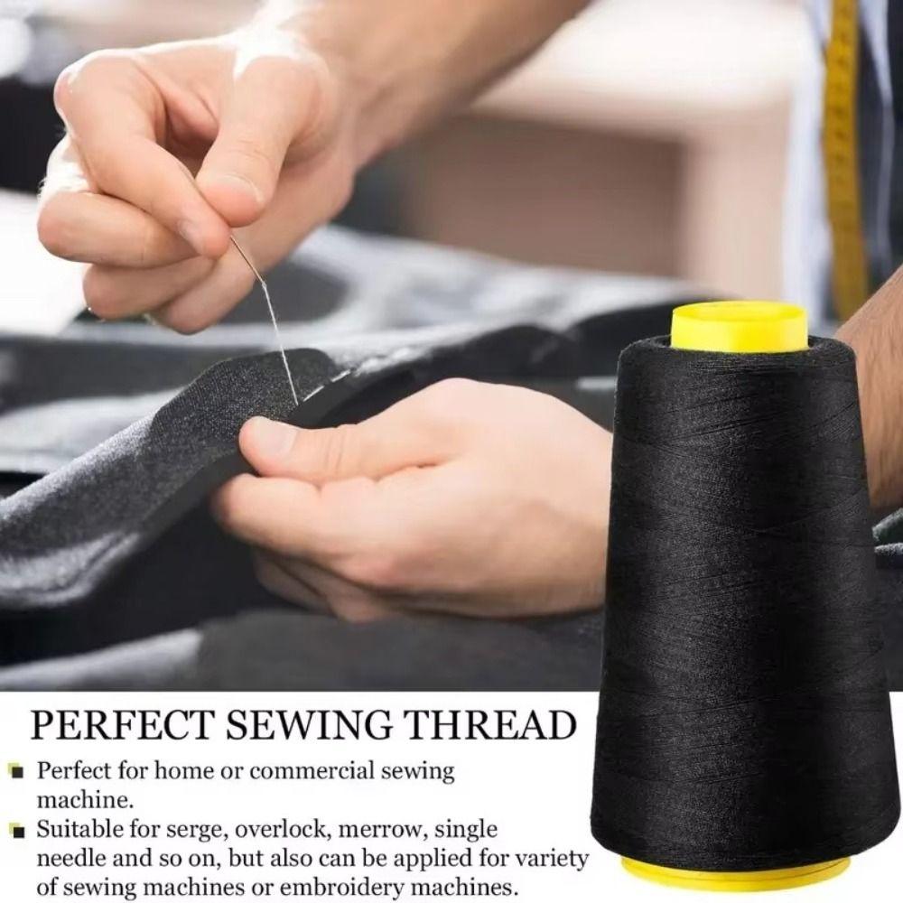 DIY Cones Spool 402 Sewing Thread 3000yards Black White Polyester Thread Sewing Supplies Hand & Sewing Machine