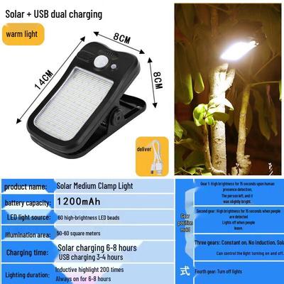 Solar Powered Clip-On Outdoor Sensor Light