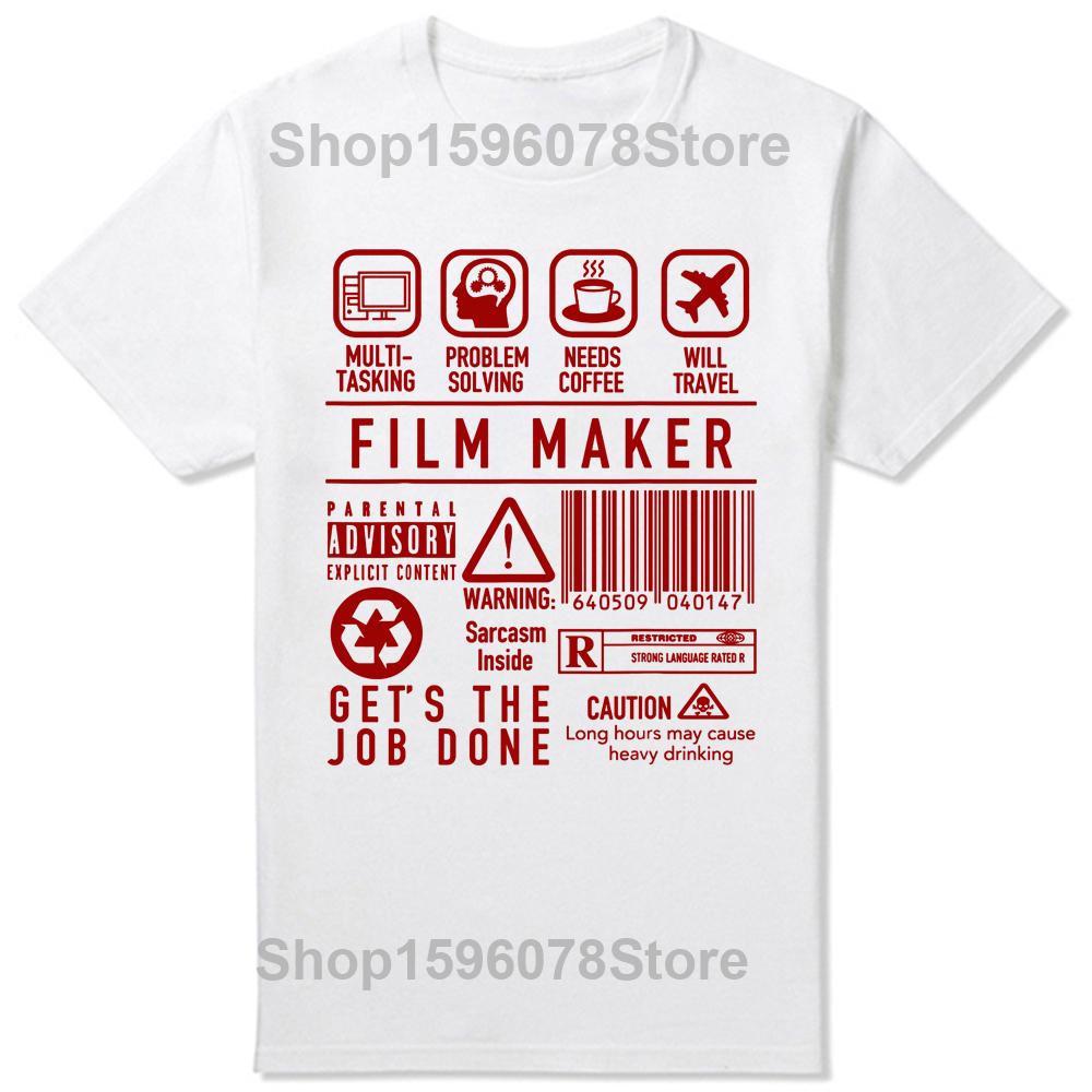 Funny Film Maker T Shirts Graphic Cotton Streetwear Short Sleeve Birthday Gifts Movie Director Filming Filmmaker T-shirt Men