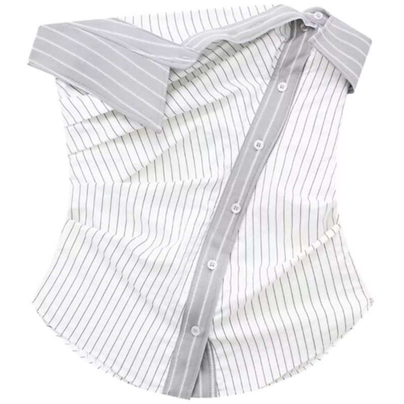 Fashion Style 2024 Spring/Summer New Arrival Silm All-Matching Striped Tube Top Tops Sleeveless Shirt 3067023 064