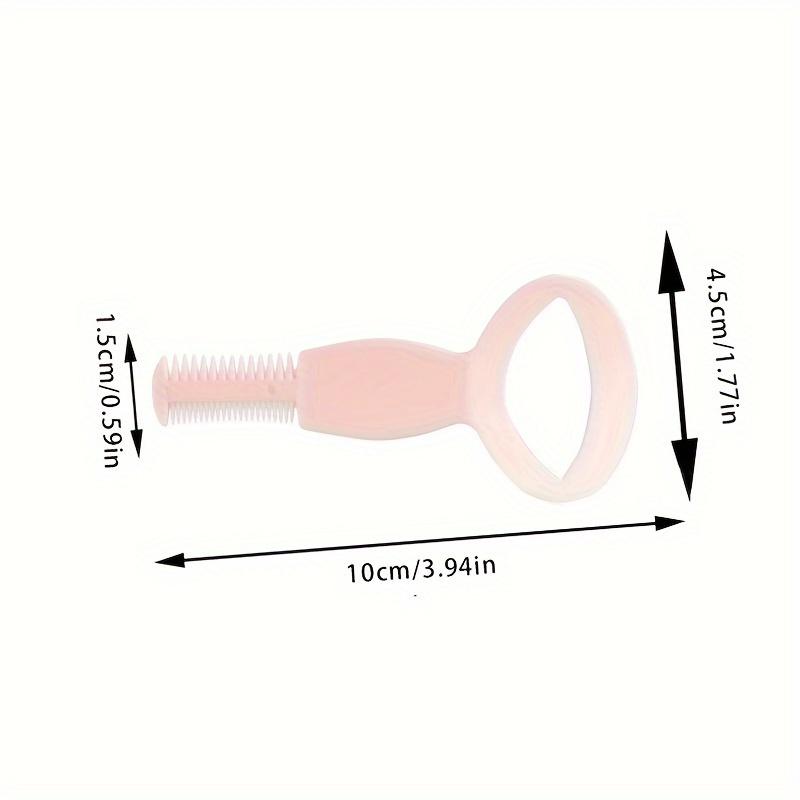 Wimpernzange mit Mascara-Schutz - Rosa ABS-Kunststoff, Silikonborsten, Ideal zum Perfektionieren des Wimpernauftrags, Wimpernpflegewerkzeug