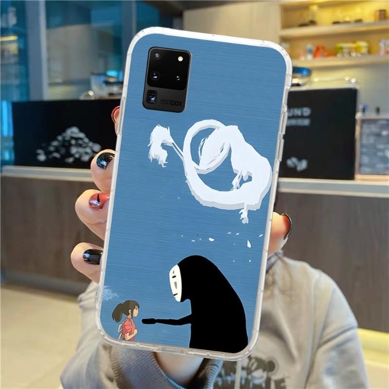 Studio Ghibli Chihiros Reise ins Zauberland Telefon Fall Für Samsung Galaxy S10 S21 S22 Plus Ultra A91 A51 A21S A12 Transparent Telefon Abdeckung