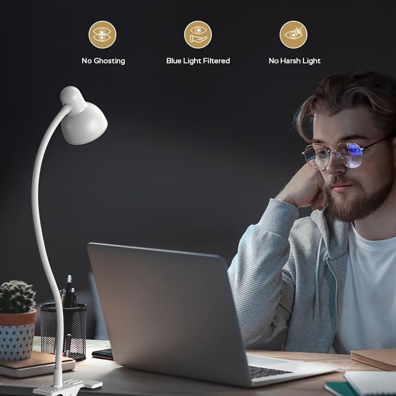 Flexible Table Lamp USB Power Lamp Reading Book Light With Clip Study Reading Desk Lamps Bedside Table Bedroom Decor Nightlamp