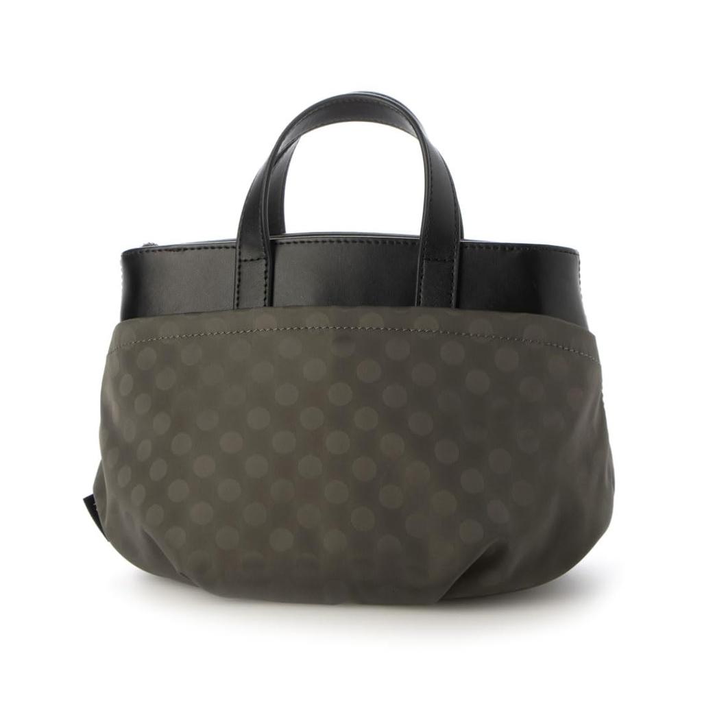 Tote Bag Polka Dots Tuck Round 2WAY Minimal Tote Gray [Isaac] (11)