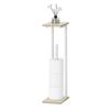 Sunny Point Slim Freestanding Wooden Toilet Paper Holder and Storage Shelf White Set of 1 Direct from Japan