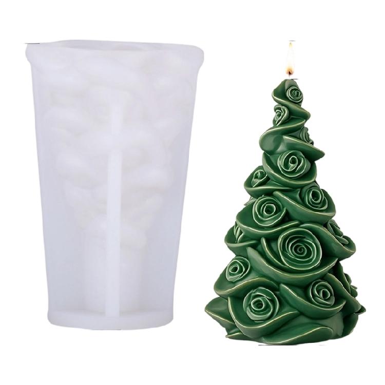 Christmas Tree Candle Molds Silicone Mould Plasters Molds Casting Molds Ornament Molds Epoxy Resin Molds