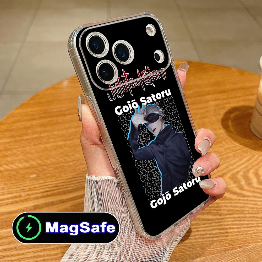 Jujutsu Kaisen Satoru Gojo Phone Case for iPhone 17 16 15 14 13 12 11 Air Pro Max Plus Mini Magsafe Clear Colorful Cover Cover