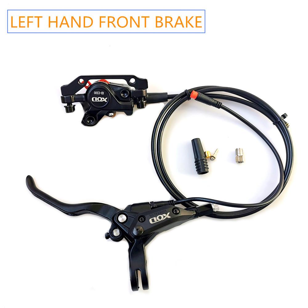 XOD E-Bike Brake DIY assembly Front Rear Brakes Electric bicycle Hydraulic Disc Cut Off Power Brake 2PIN waterproof plug L hand front brake