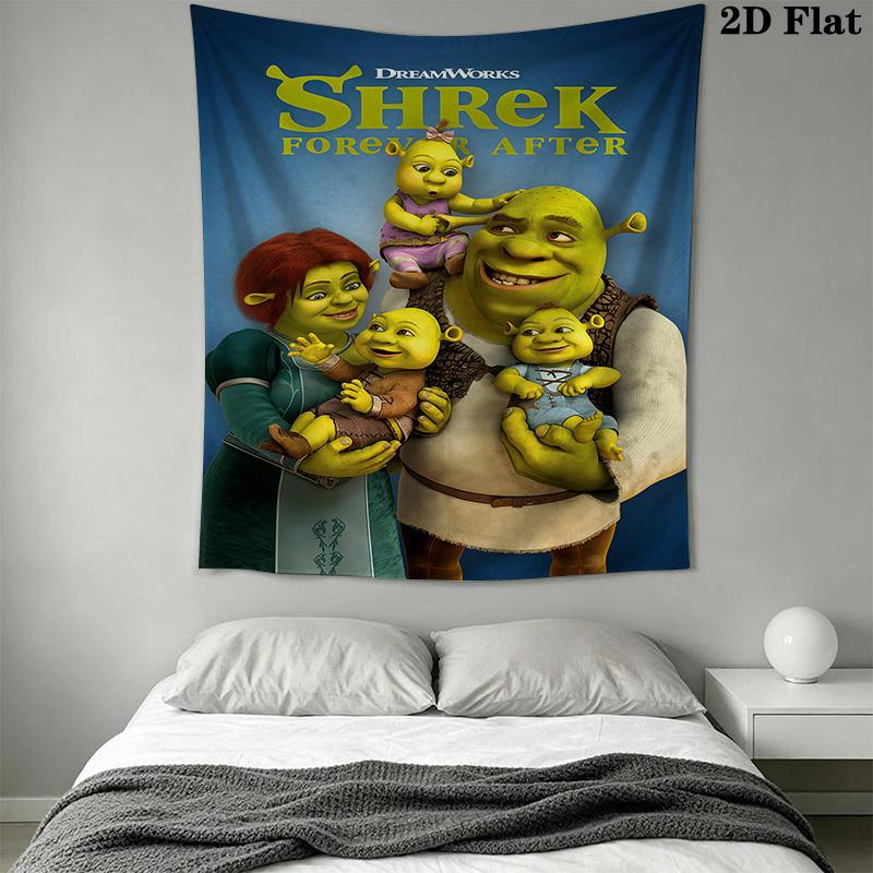 Shrek Green Ogre'S Tale Tapestry Wallmounted Background Cloth Home Decor Wall Decoration Wall Covering Decoration