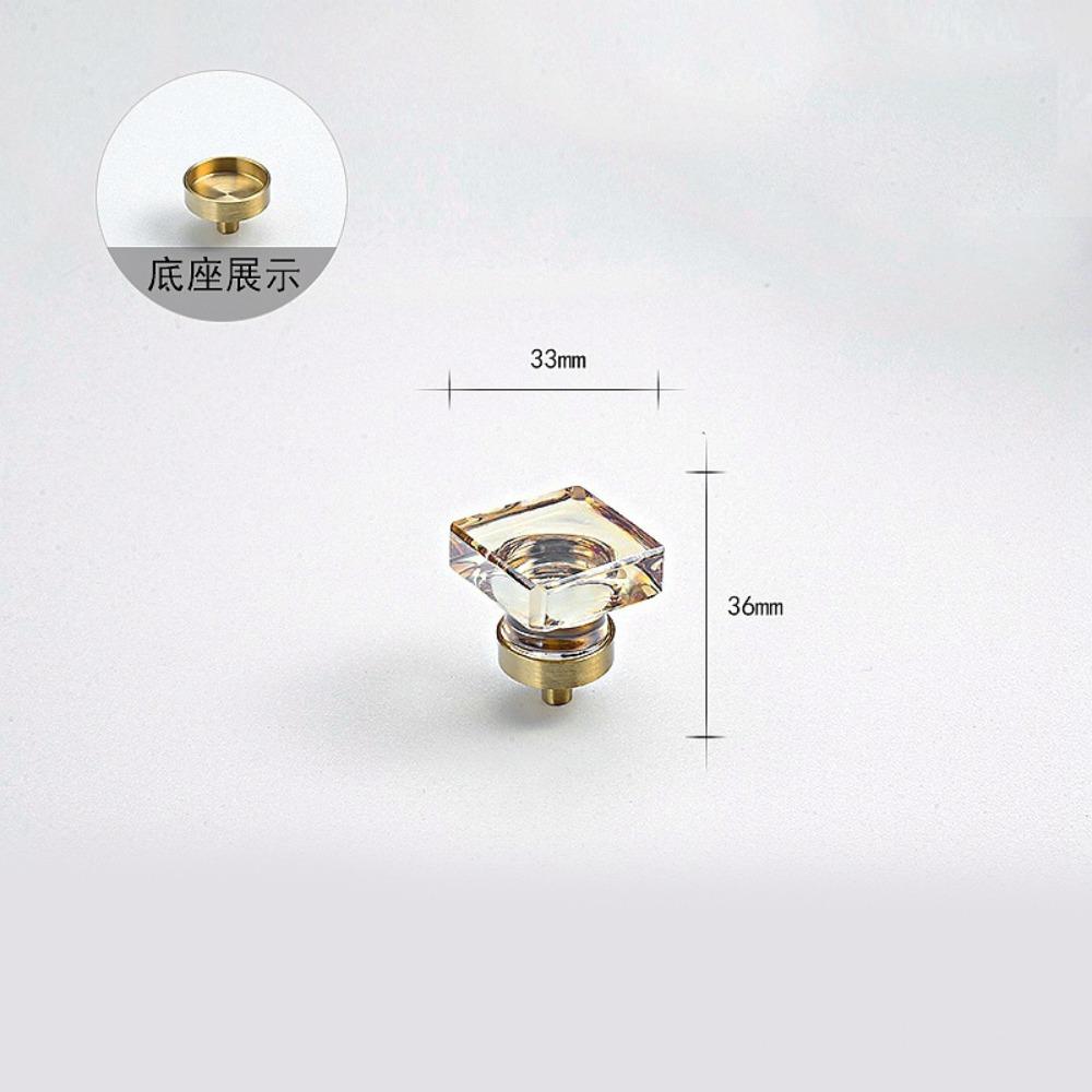 Gold Grey Transparent Crystal Cabinet Knobs Durable Excellent Design Crystal Knobs Furniture Dresser Knob for Kitchen Bathroom