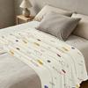 Thick Warm Flannel Blanket - Cartoon Bunny & Bear Print, Soft Cozy for Home Leisure, Guest Room Single Use, Ideal for Halloween & Christmas Decor