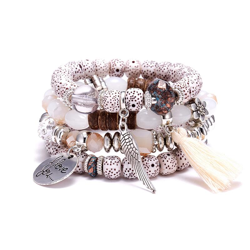 

Женский браслет-подвеска, ювелирные изделия на запястье, разноцветные бусины, браслеты ручной работы для женщин, браслет с крыльями слона, браслеты