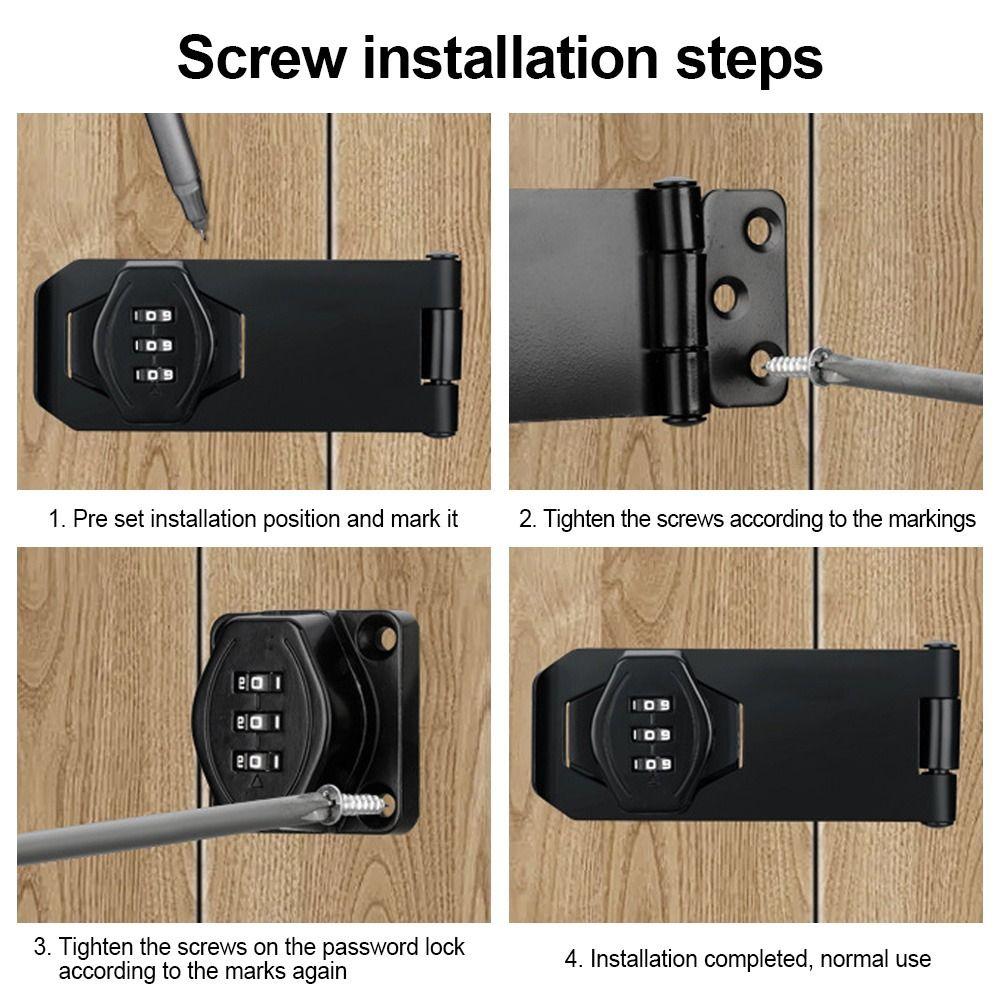 Security 3 Digit Coded Combination Coded Lock Coded Lock Cabinet Password Locks Window Stoppers