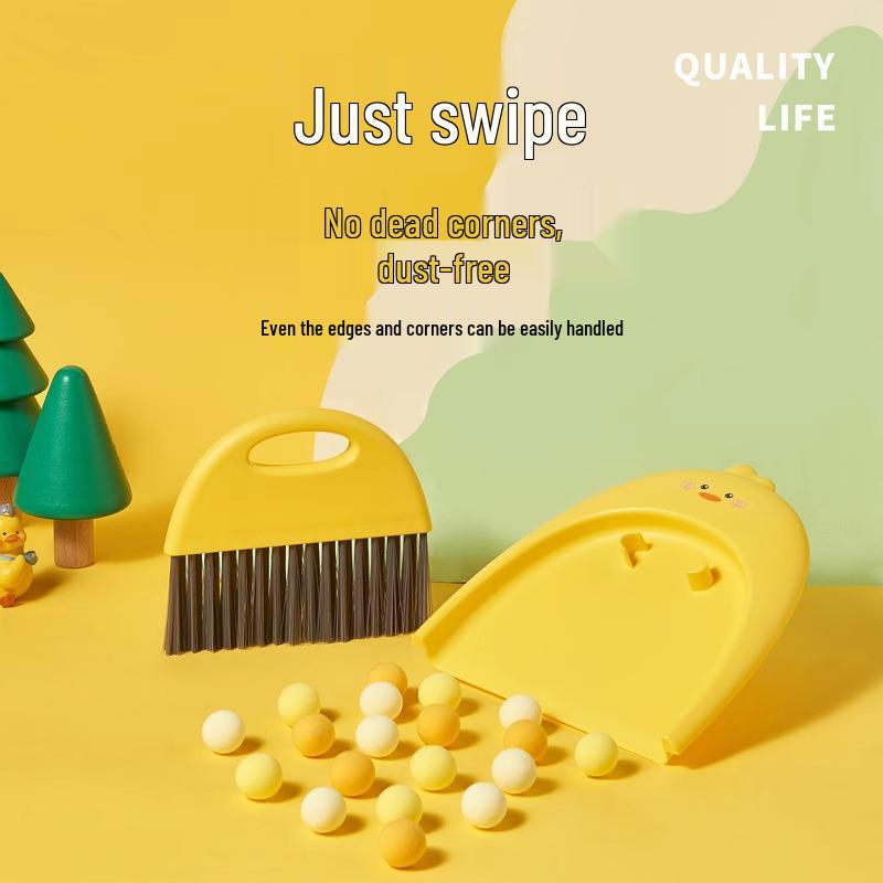 New Arrival: Compact Desktop Broom and Dustpan Set for Dorms and Beds