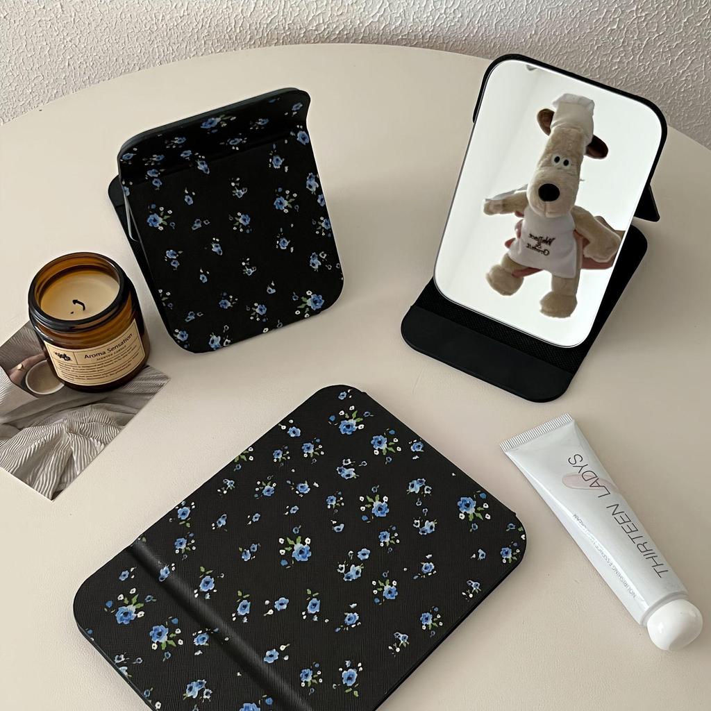 Trendiger niedlicher Bär Faltbarer Make-up-Spiegel - Tragbarer Wohnheim-/Tischspiegel für Studenten