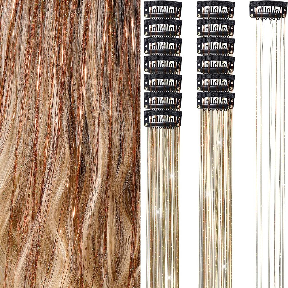 Highlights Clip Clip in Hair Extensions Colored Fairy Hair Hair Highlights Shiny Synthetic Hair Extension Clip