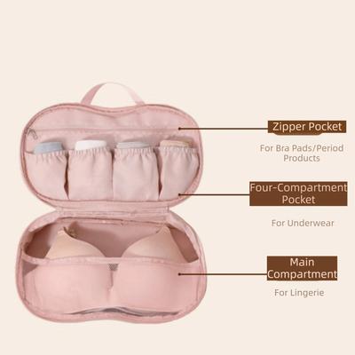 Large Capacity Underwear Storage Bag Dustproof Lightweight Bra Storage Bag with Handle Waterproof Clothing Sorting Bag Travel
