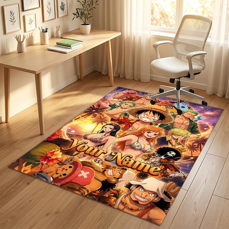 Personalized Crystal Velvet Carpet,One Piece Custom Printed Name, Plush Area Rug For Home Indoor Decor